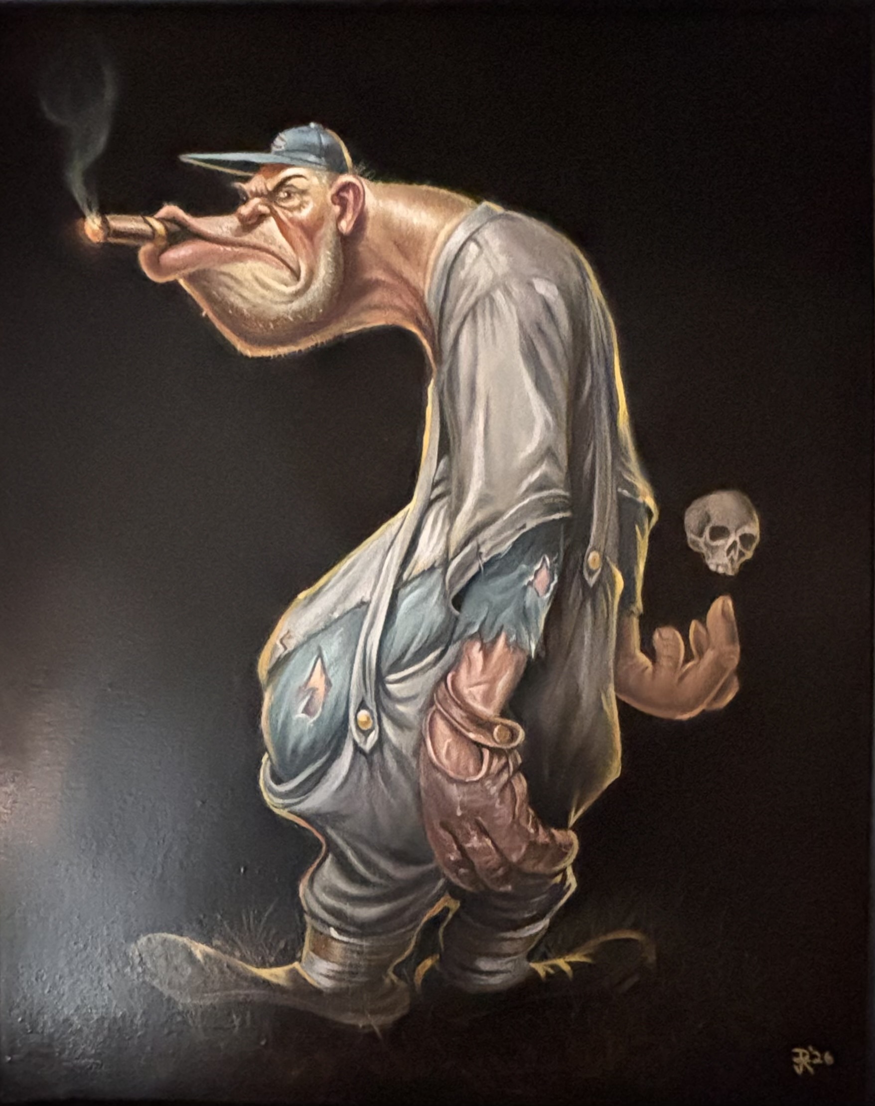 A gentleman of uncertain habits, oil painting by Richard Thorn